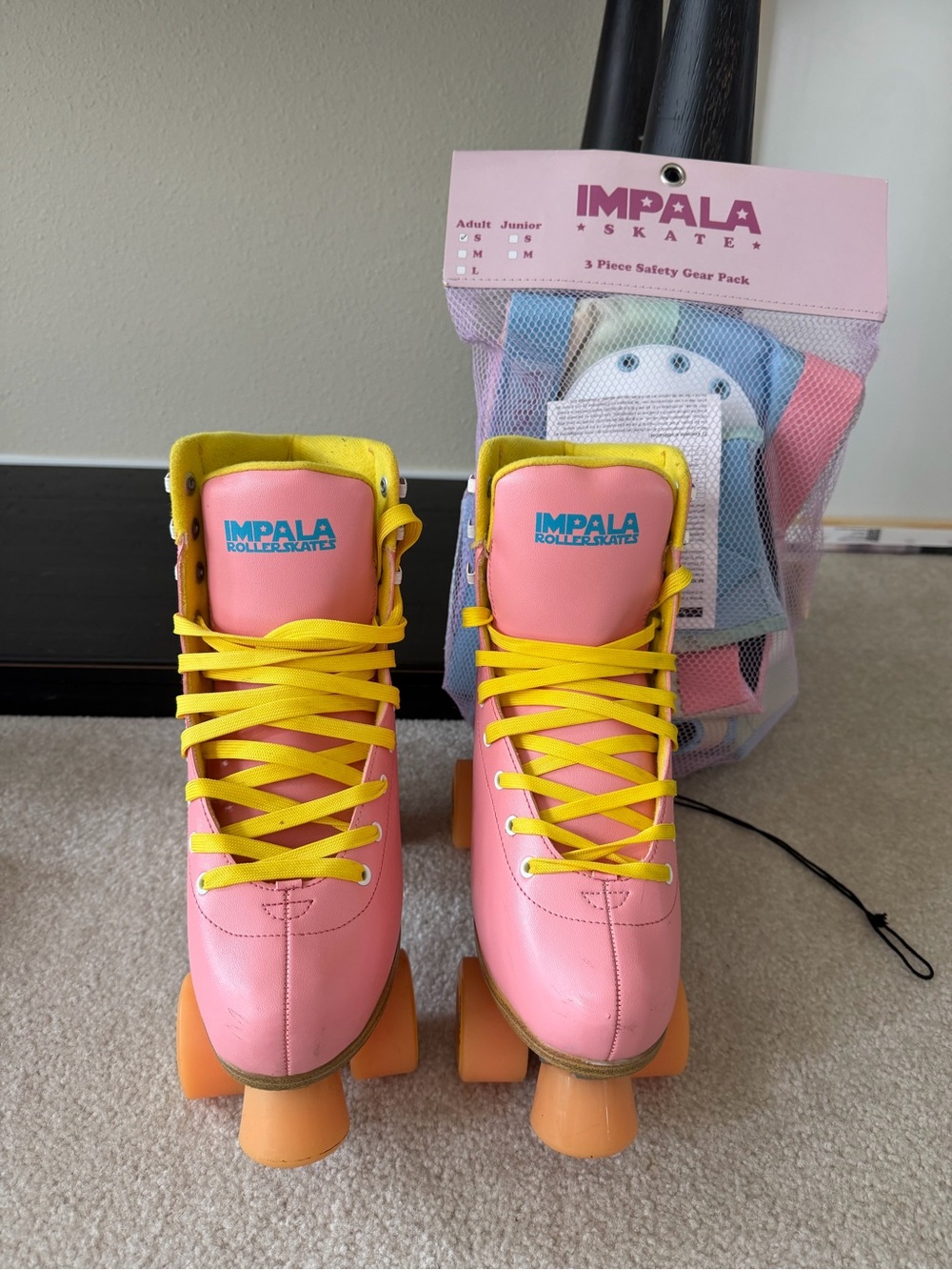 Impala Pink Roller Skates with Gear